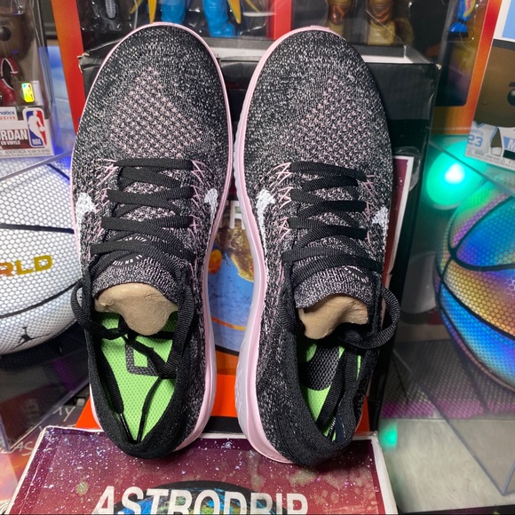 🆕 Nike Wmns Free RN Flyknit 2018 'Black Pink Foam - Picture 6 of 10